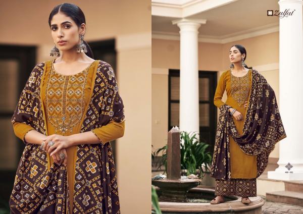 Zulfat Sohni Pure Wool Pashmina Designer Dress Material Collection 